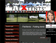 Tablet Screenshot of flextents.com