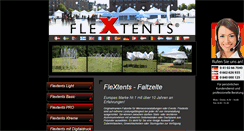 Desktop Screenshot of flextents.de