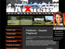 Tablet Screenshot of flextents.it